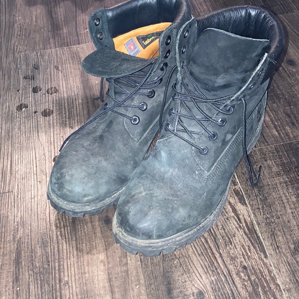 Black Timberland Boots Size 9.5